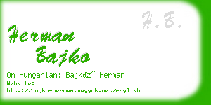 herman bajko business card